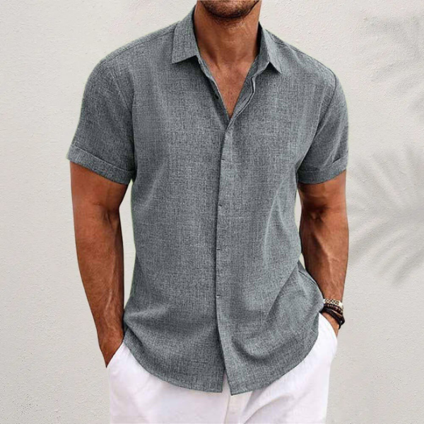 Miro – Men's Summer Shirt with Short Sleeves, Loose Fit, Casual