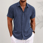 Miro – Men's Summer Shirt with Short Sleeves, Loose Fit, Casual