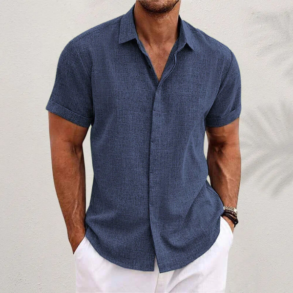 Miro – Men's Summer Shirt with Short Sleeves, Loose Fit, Casual