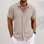 Miro – Men's Summer Shirt with Short Sleeves, Loose Fit, Casual