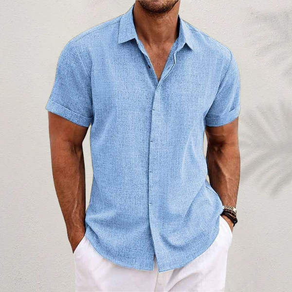 Miro – Men's Summer Shirt with Short Sleeves, Loose Fit, Casual
