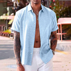 Miro – Men's Summer Shirt with Short Sleeves, Loose Fit, Casual