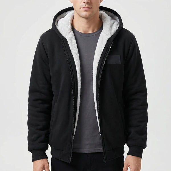 Ocieplana Kurtka Z Kapturem Dla Mężczyzn - Ochrona Przed Chłodem 