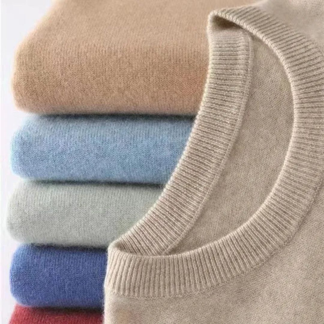 Leonard – Klasyczny Męski Sweter z Okrągłym Dekoltem Casualowy Wygodny