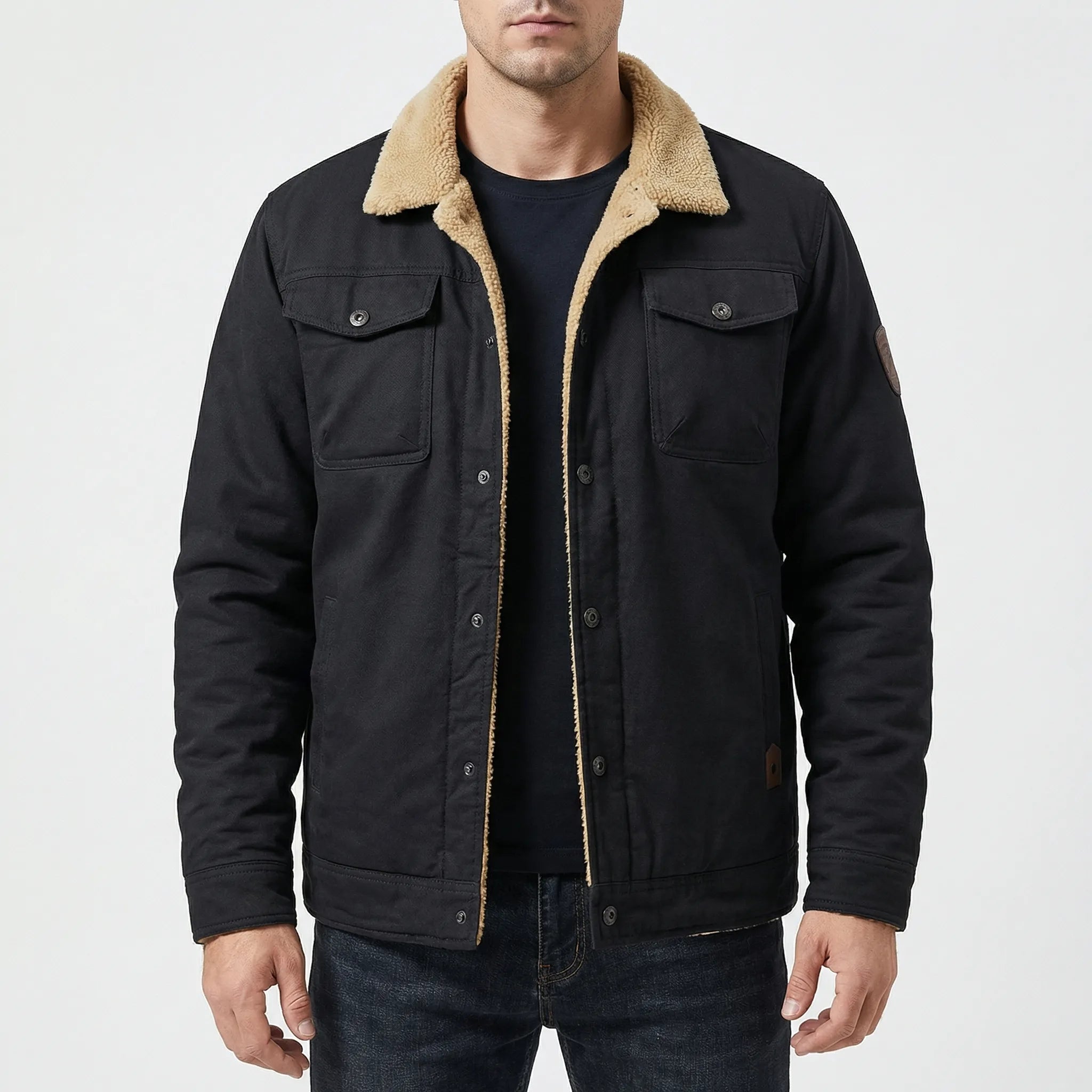 Pikowana Kurtka Bomber Z Podszewką Ze Sztucznego Futra - Codzienny Casual Look 