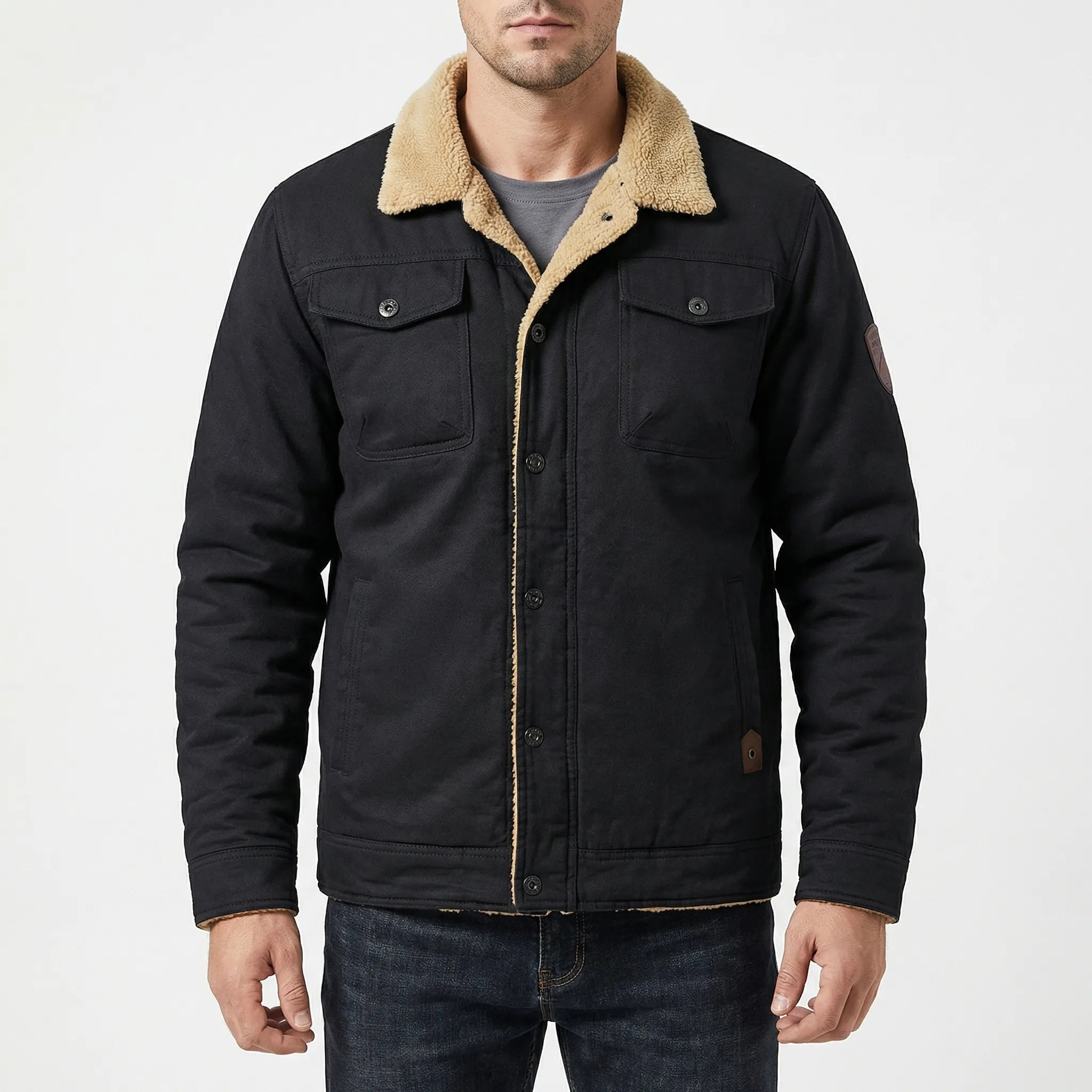 Pikowana Kurtka Bomber Z Podszewką Ze Sztucznego Futra - Codzienny Casual Look 