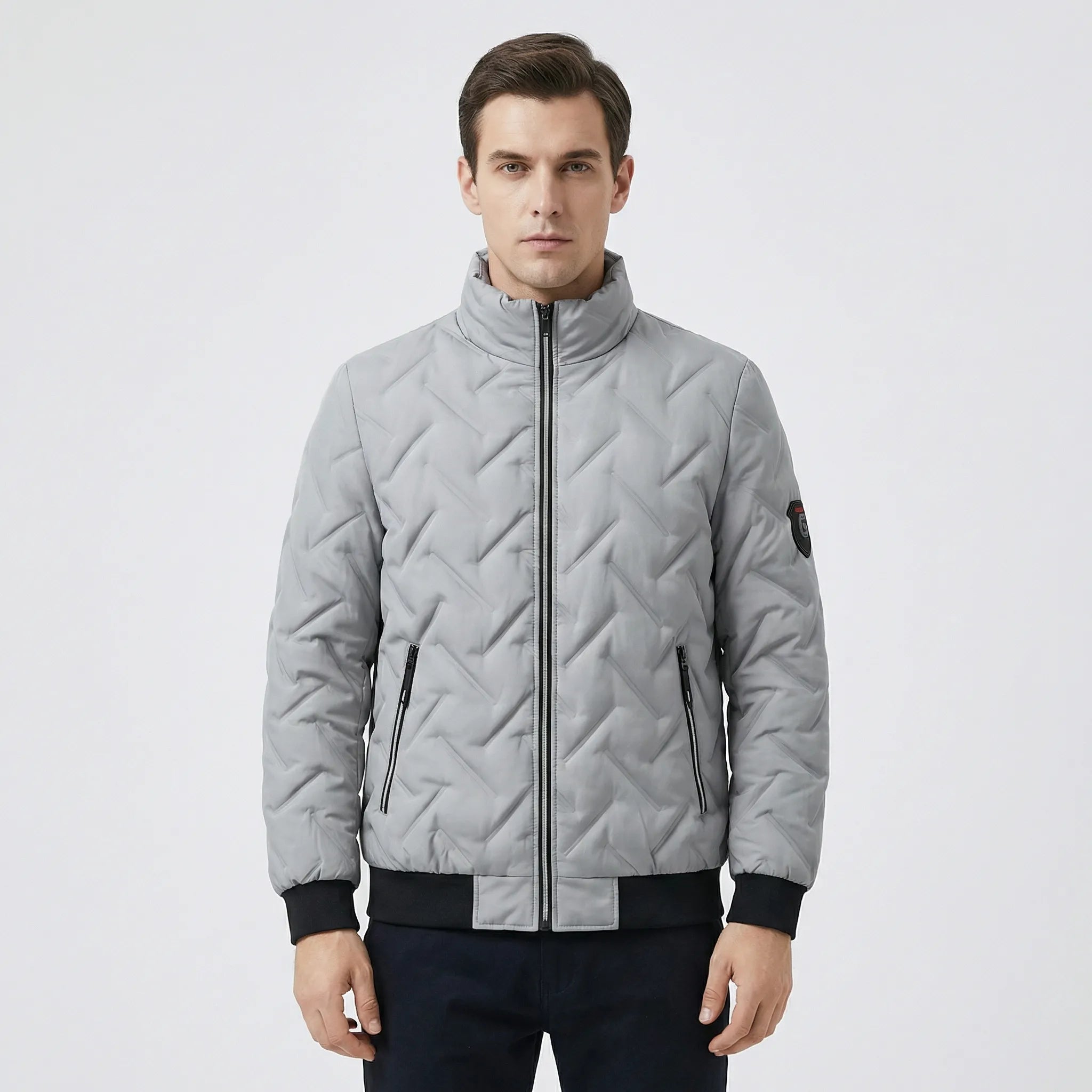 Pikowana Kurtka Zimowa Z Wysokim Kołnierzem - Ochrona Przed Chłodem 