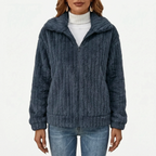 Puszysty Zapinany Sweter Kardigan - Codzienne Spacery 