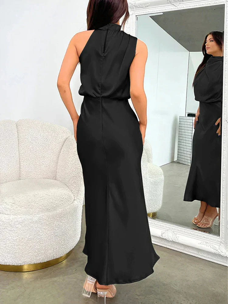 Amelana | Sukienka Damska Midi z Drapowaną Górą – Elegancka Odzież na Wydarzenia