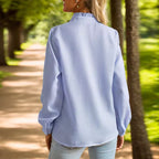 Aurelia | Women's Blouse with Ruffle – Long Sleeve Shirt
