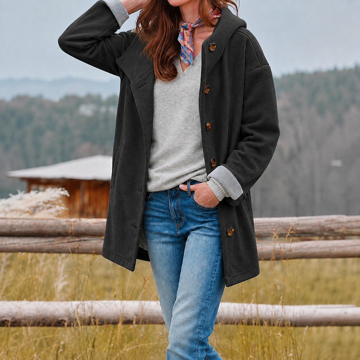 Lucienne – Palton damă elegant și gros pentru iarnă