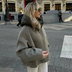 Wiktoria – Women's Hooded Jacket Structural Modern Elegant