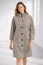 Marielle - Women's Mid-Length Casual Hooded Jacket