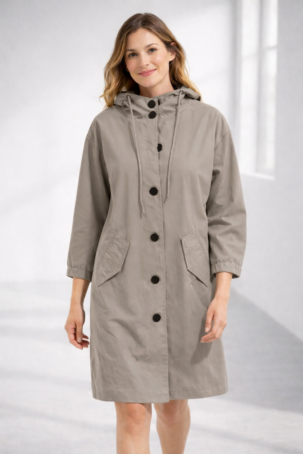 Marielle - Women's Mid-Length Casual Hooded Jacket