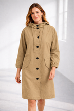Marielle - Women's Mid-Length Casual Hooded Jacket