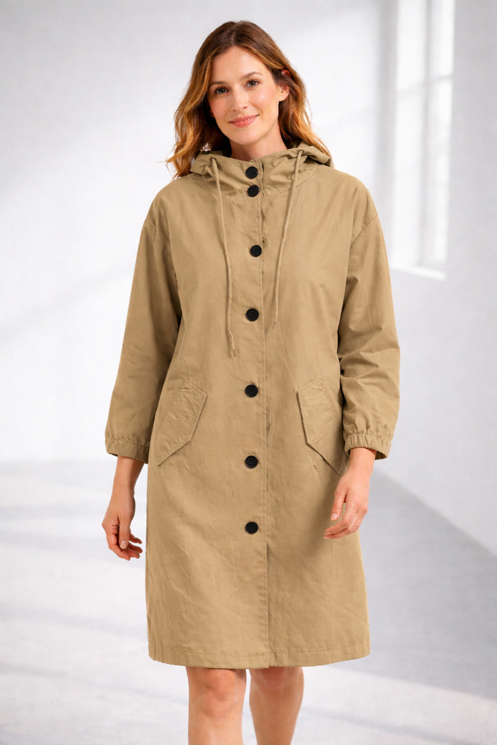 Marielle - Women's Mid-Length Casual Hooded Jacket