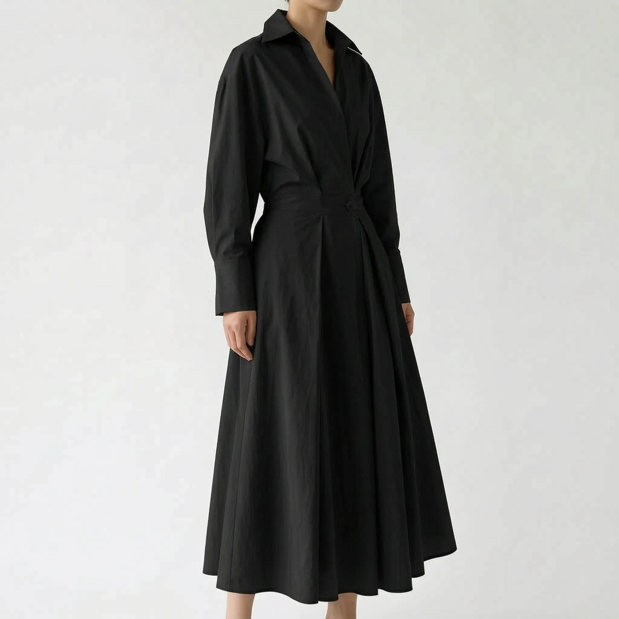 Sukienka Koszulowa Maxi - Eleganckie Spotkania 