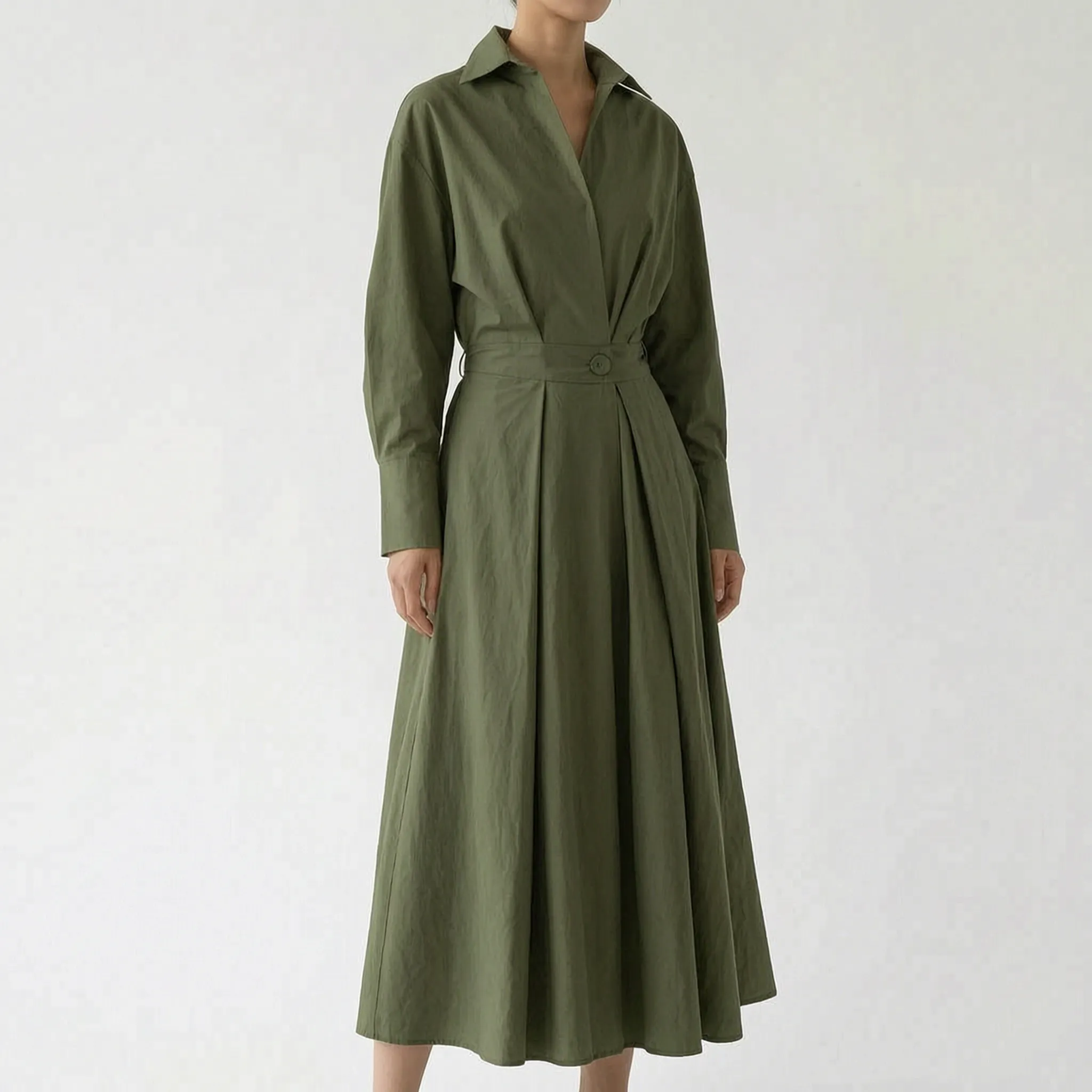 Sukienka Koszulowa Maxi - Eleganckie Spotkania 