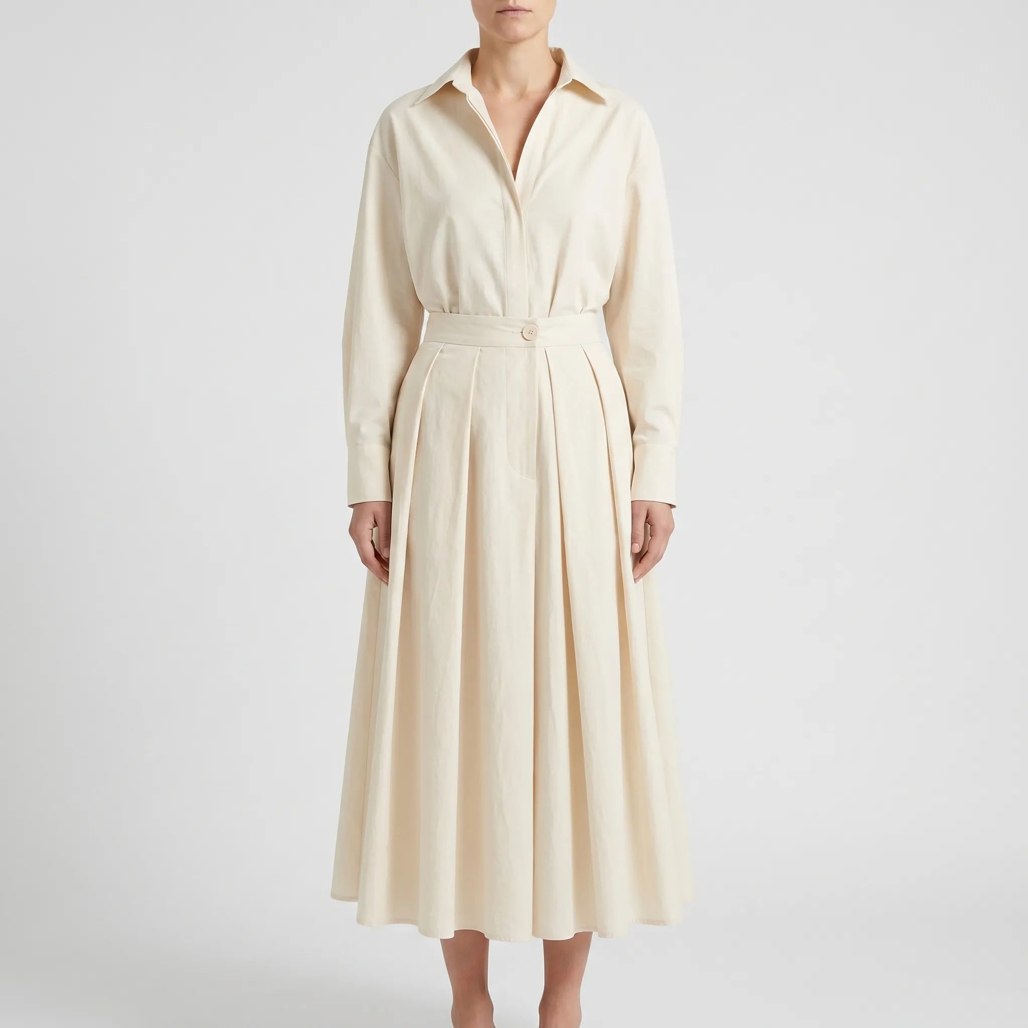 Sukienka Koszulowa Maxi - Eleganckie Spotkania 