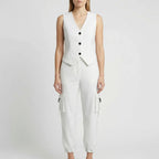 Trzyczęściowy Komplet W Pionowe Paski - Stylizacja Do Biura 