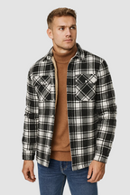 Valentin – Męska Outdoor Kamizelka w Kratkę z Miękką Podszewką Polarową