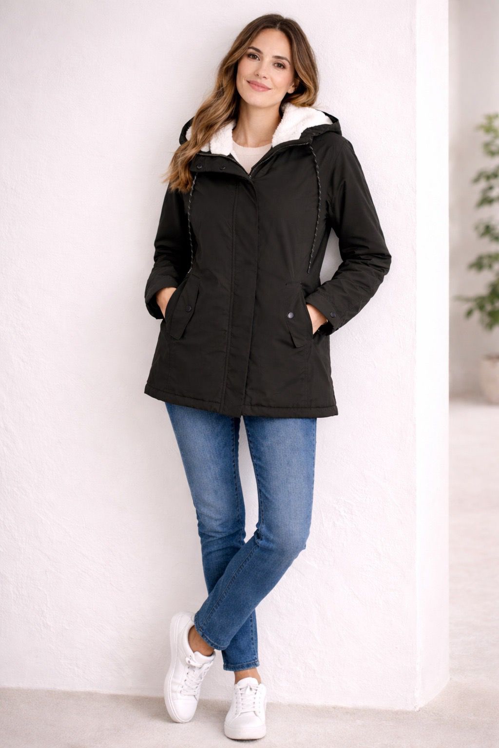 Romina - Men's Long Winter Hooded Jacket with Lining