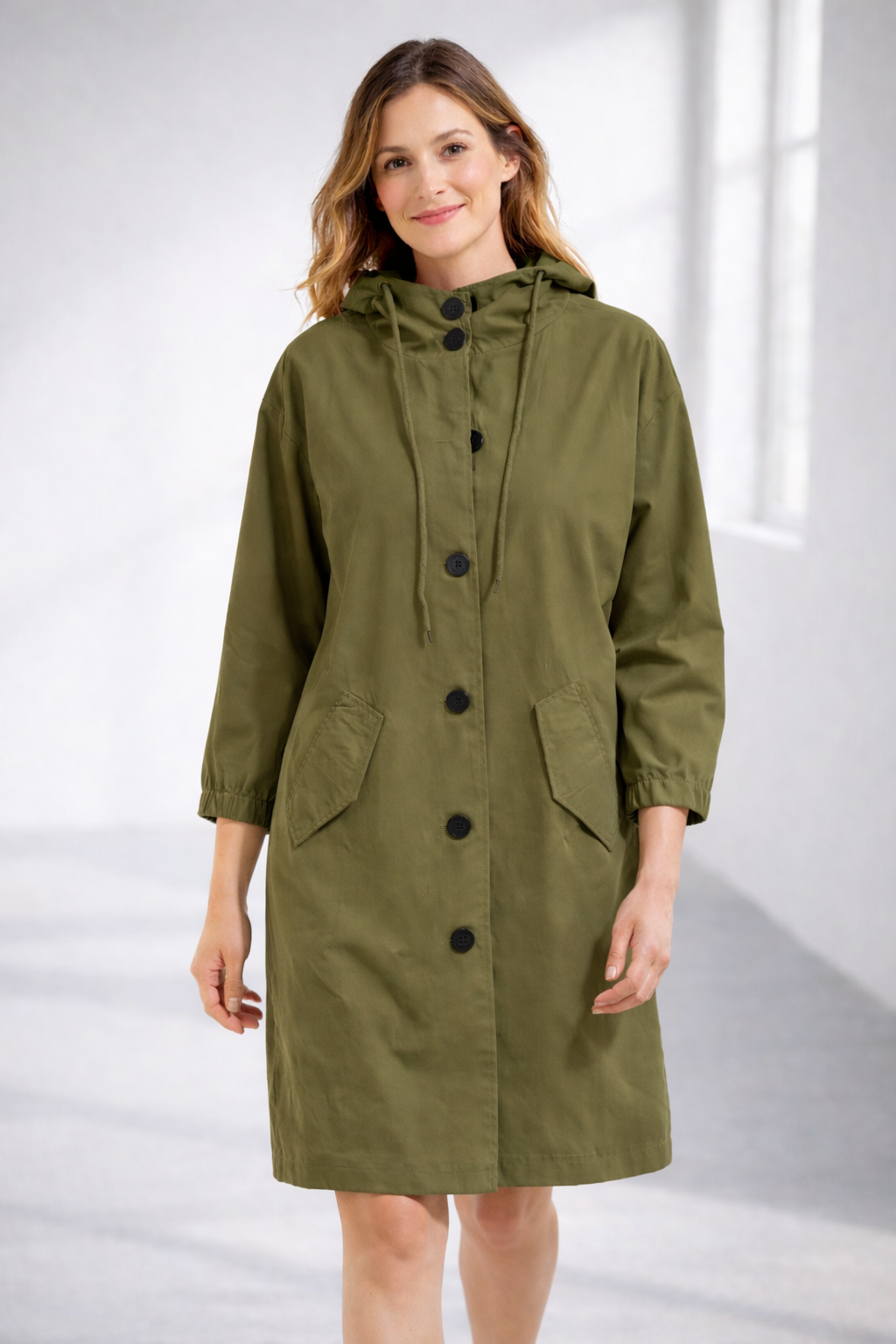 Marielle - Women's Mid-Length Casual Hooded Jacket