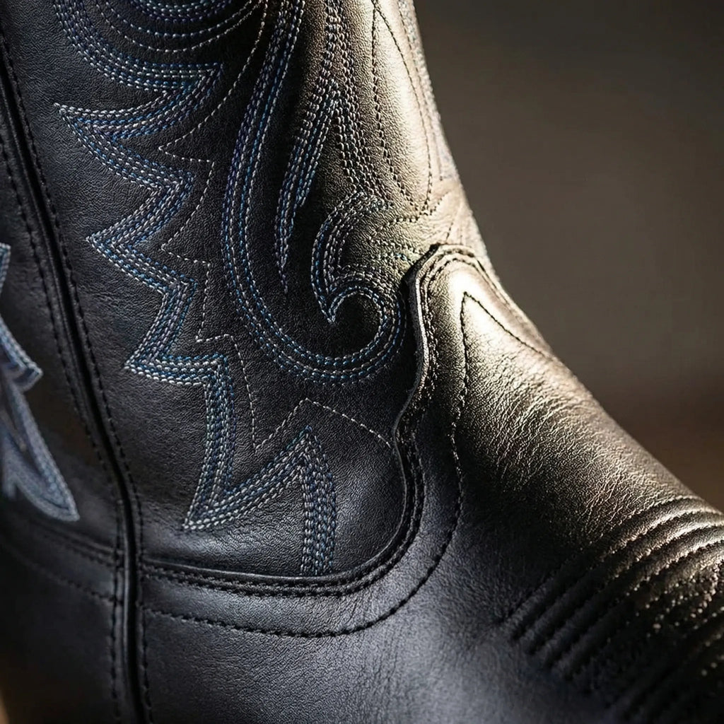 Wsuwane Buty Kowbojskie Do Połowy Łydki - Codzienny Miejski Styl 