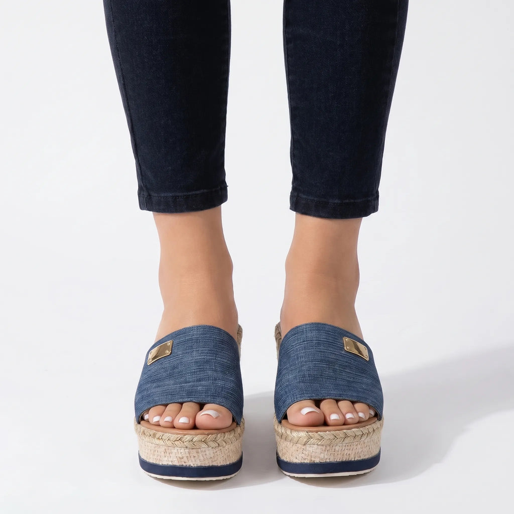 Wsuwane Espadryle Na Koturnie - Letnie Spacery 