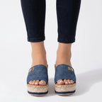 Wsuwane Espadryle Na Koturnie - Letnie Spacery 