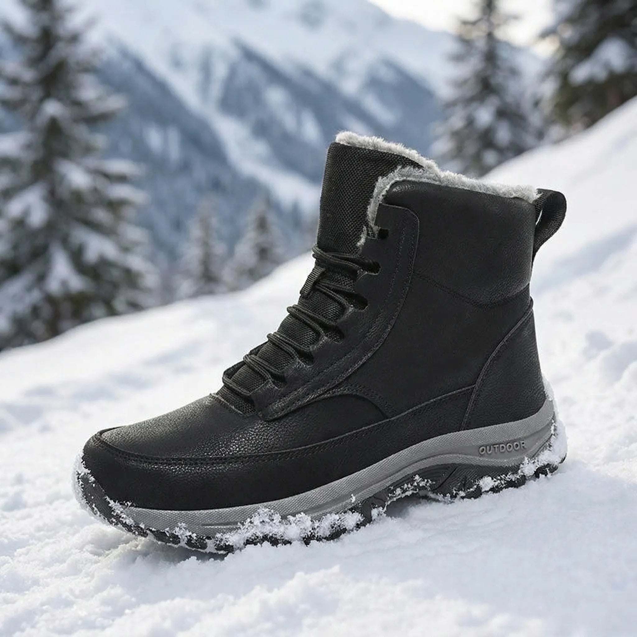 Wysokie Buty Śniegowe Dla Mężczyzn - Chodzenie Po Śniegu 