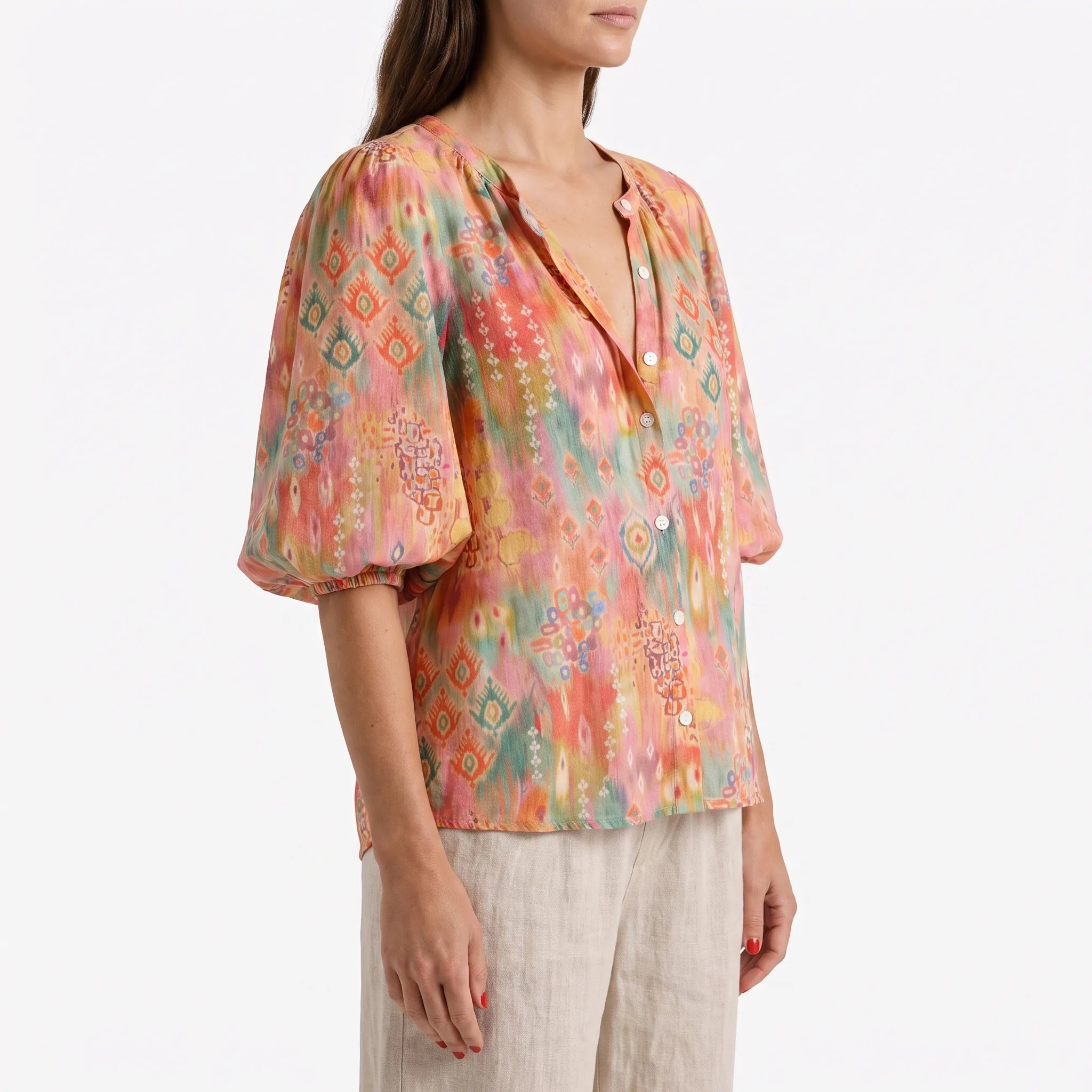Wzorzysta Bluzka Damska W Stylu Boho - Codzienne Spacery 