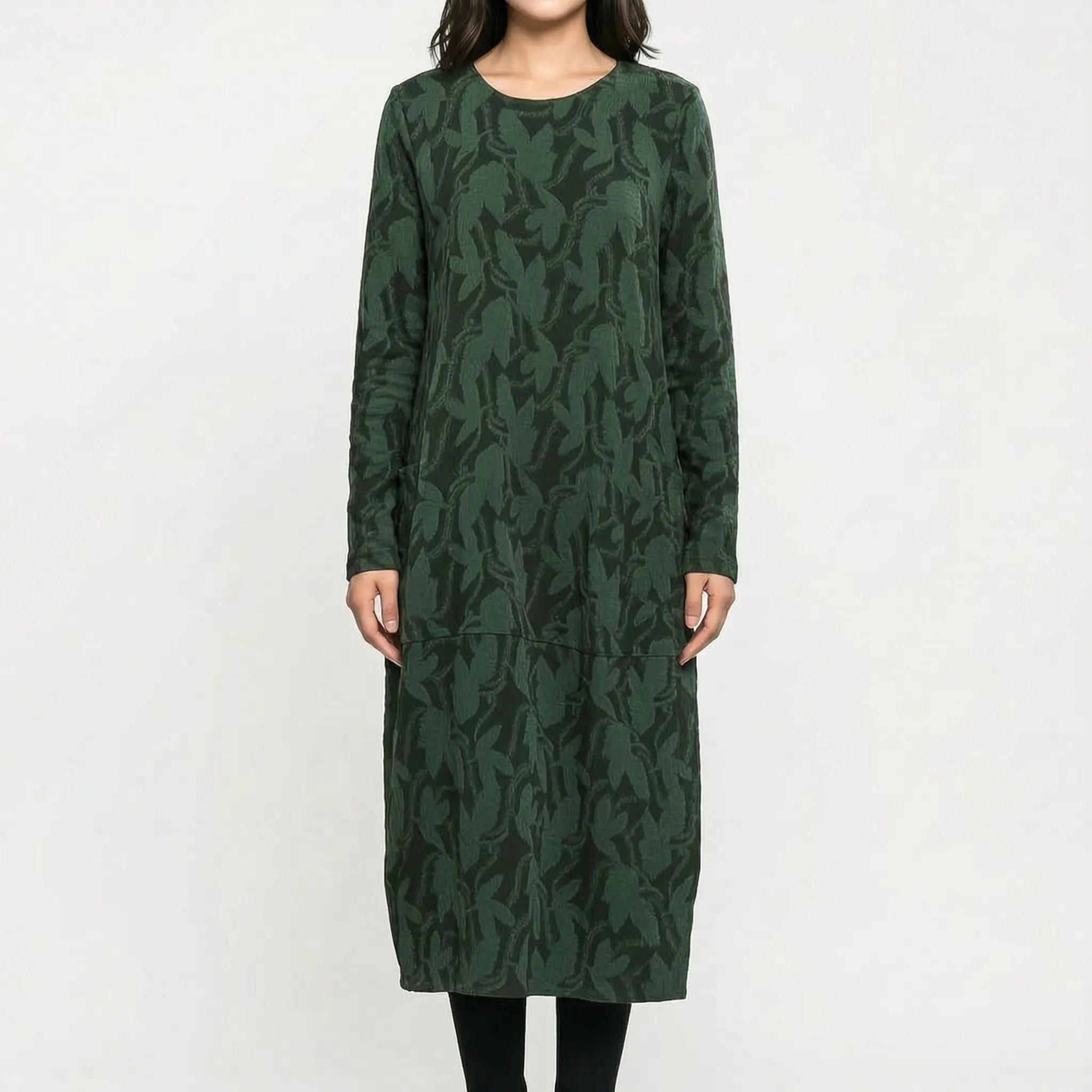 Wzorzysta Sukienka Midi - Codzienne Spacery 