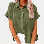 Celestia | Women's Summer Linen Blouse – Loose Style for Summer