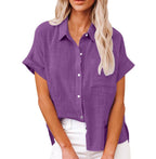 Celestia | Women's Summer Linen Blouse – Loose Style for Summer