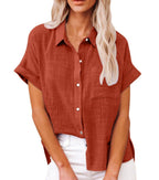 Celestia | Women's Summer Linen Blouse – Loose Style for Summer