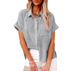 Celestia | Women's Summer Linen Blouse – Loose Style for Summer
