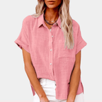 Celestia | Women's Summer Linen Blouse – Loose Style for Summer
