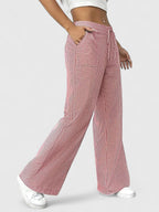 Valentina – Pantaloni casual de damă, cu talie elastică și croială cu picioare largi, confortabili