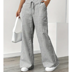Victoria – Pantaloni largi de in pentru femei, casual, confortabili pentru fiecare zi