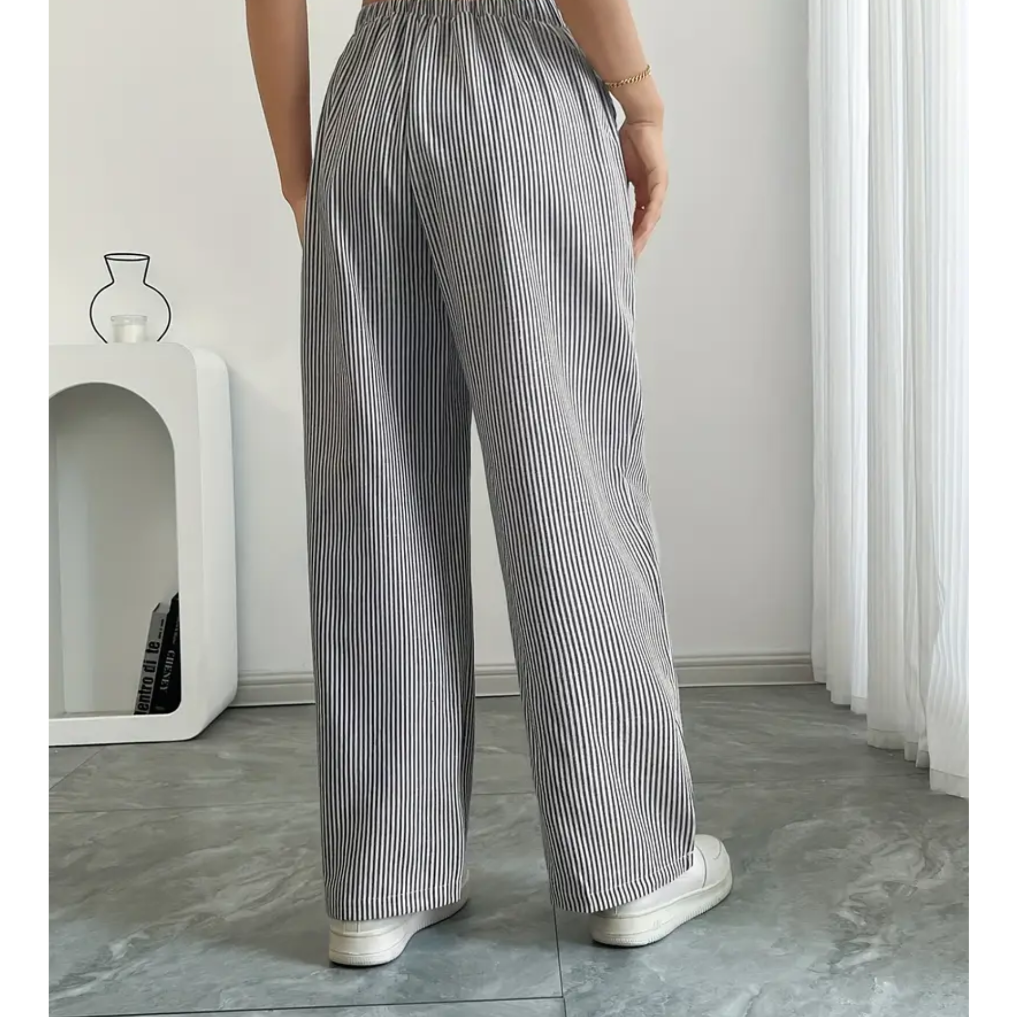Victoria – Pantaloni largi de in pentru femei, casual, confortabili pentru fiecare zi