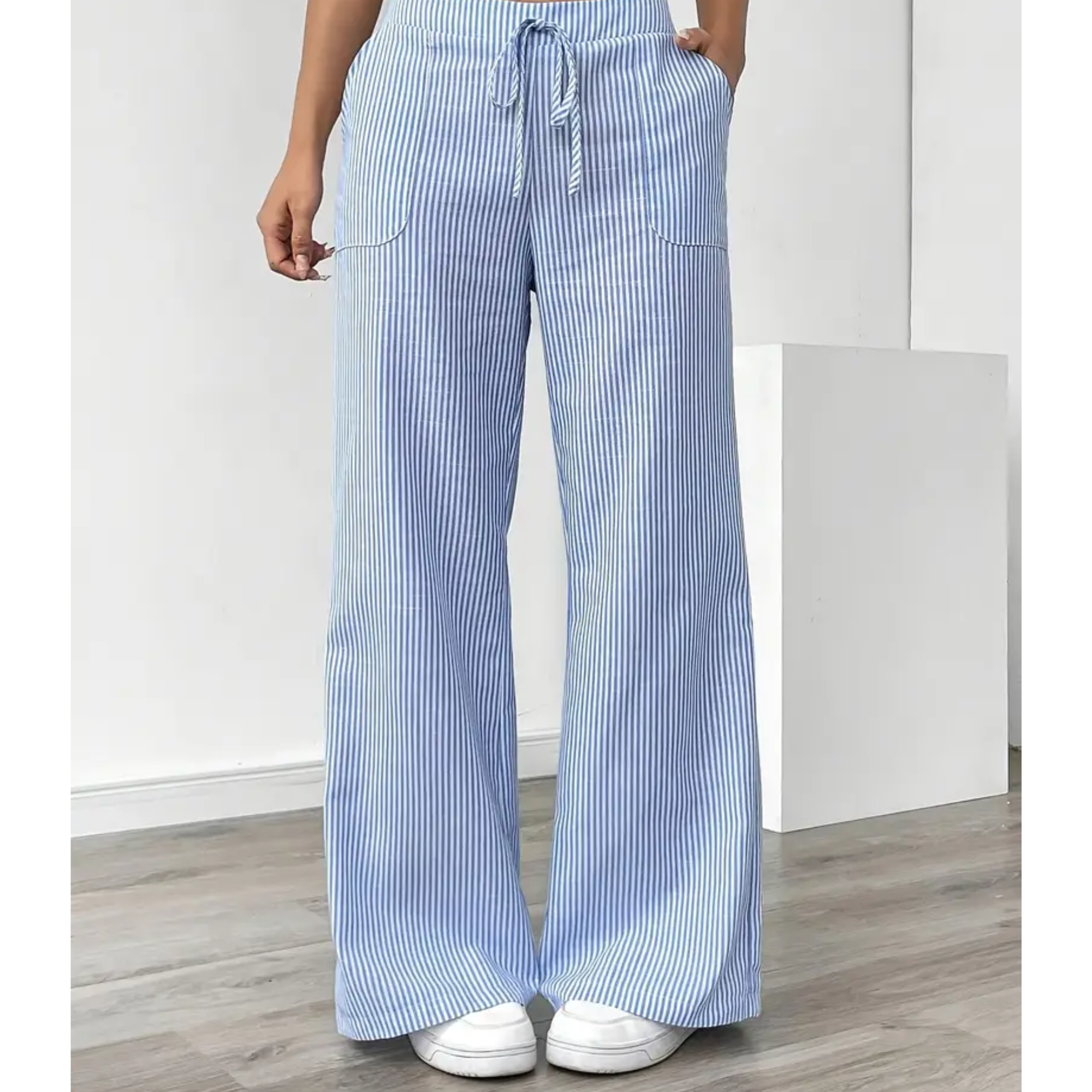 Victoria – Pantaloni largi de in pentru femei, casual, confortabili pentru fiecare zi