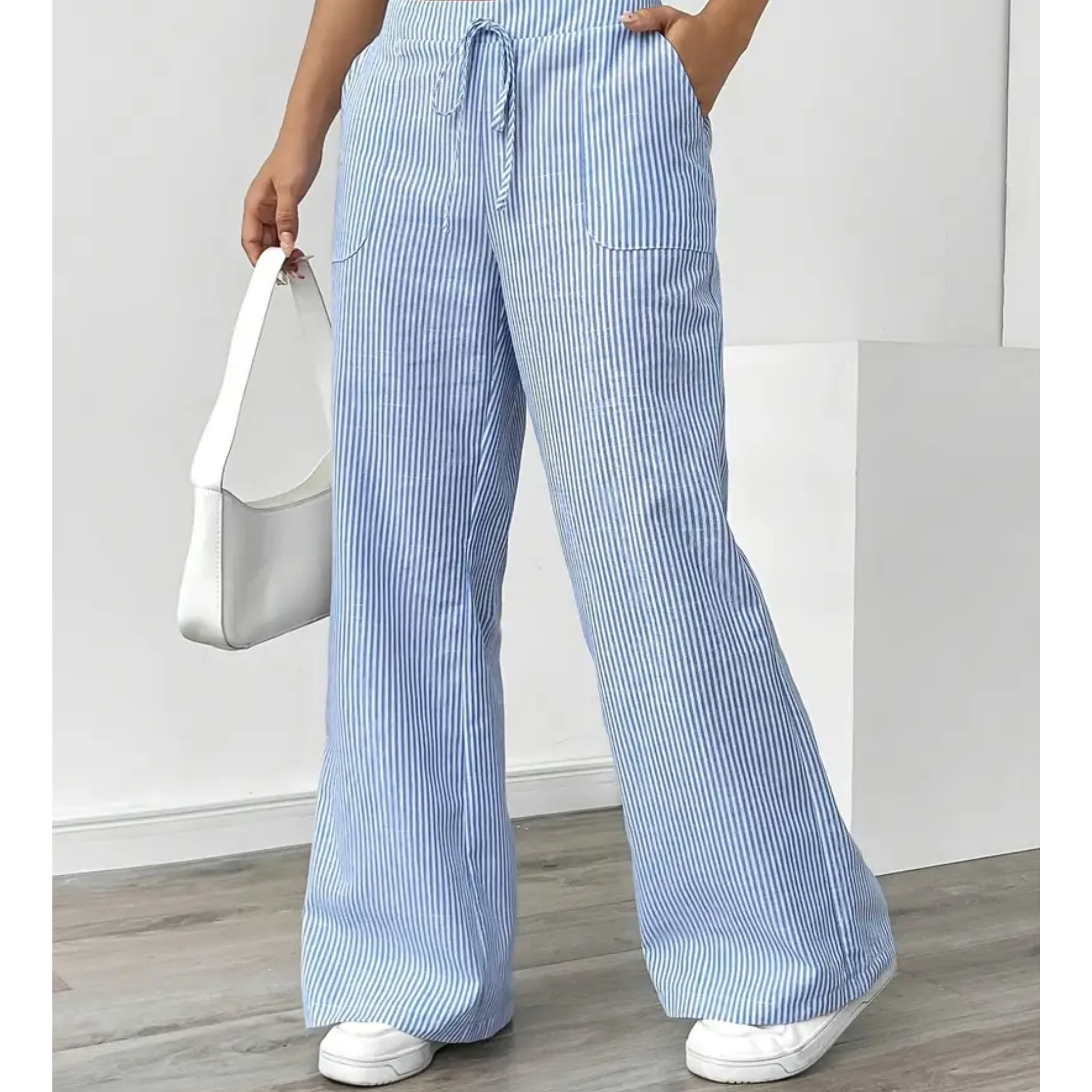 Victoria – Pantaloni largi de in pentru femei, casual, confortabili pentru fiecare zi