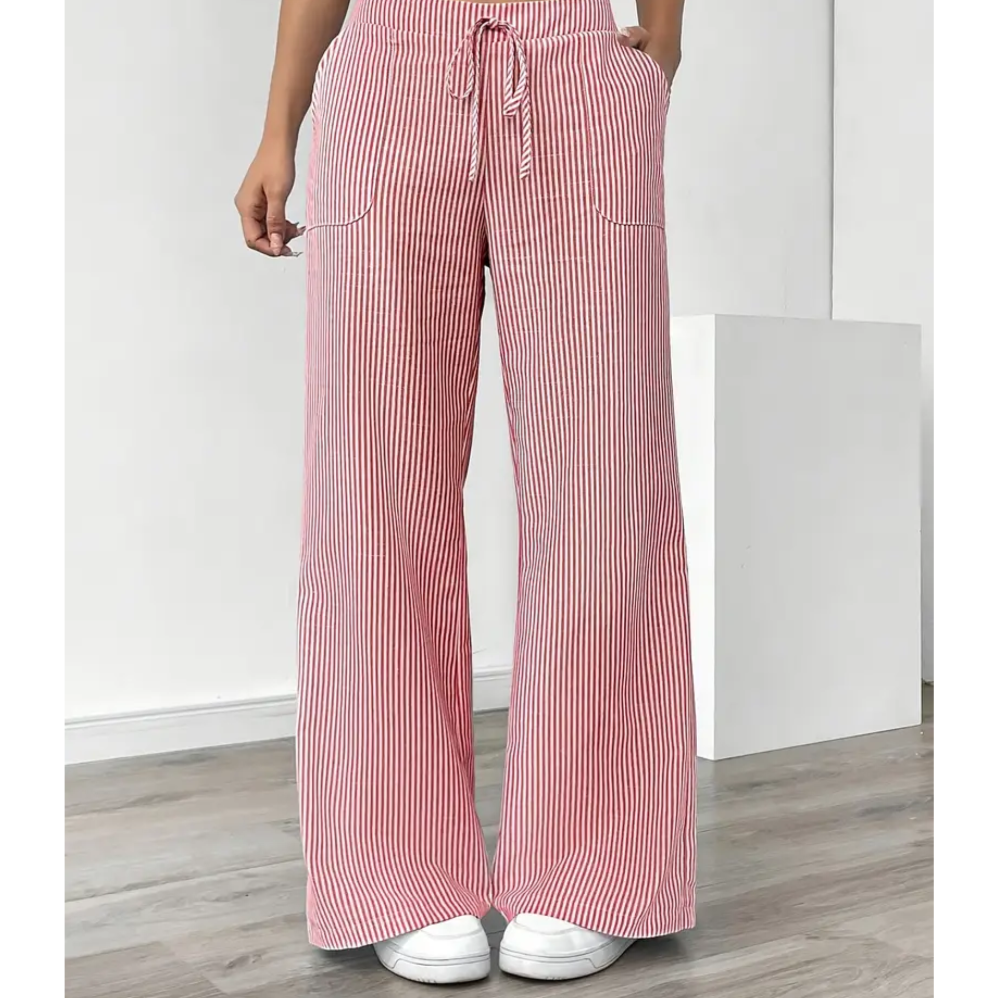 Victoria – Pantaloni largi de in pentru femei, casual, confortabili pentru fiecare zi