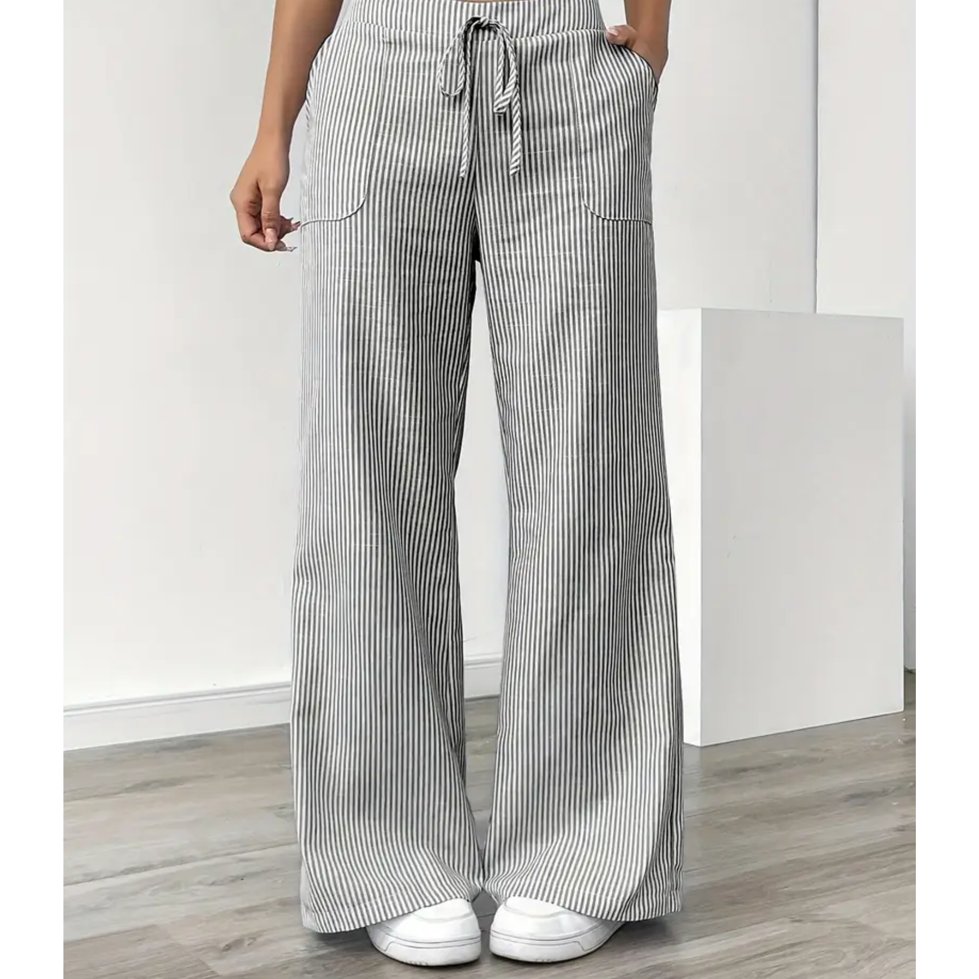 Victoria – Pantaloni largi de in pentru femei, casual, confortabili pentru fiecare zi