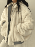 Milo – Women's Fleece Jacket with Lining, Decorative Buttons, and Casual Pockets