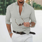 Leander – Men's Casual Shirt with Long Sleeves Formal Elegant