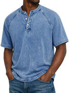 Luca – Men's Casual Button-Up Shirt with Short Sleeves, Comfortable