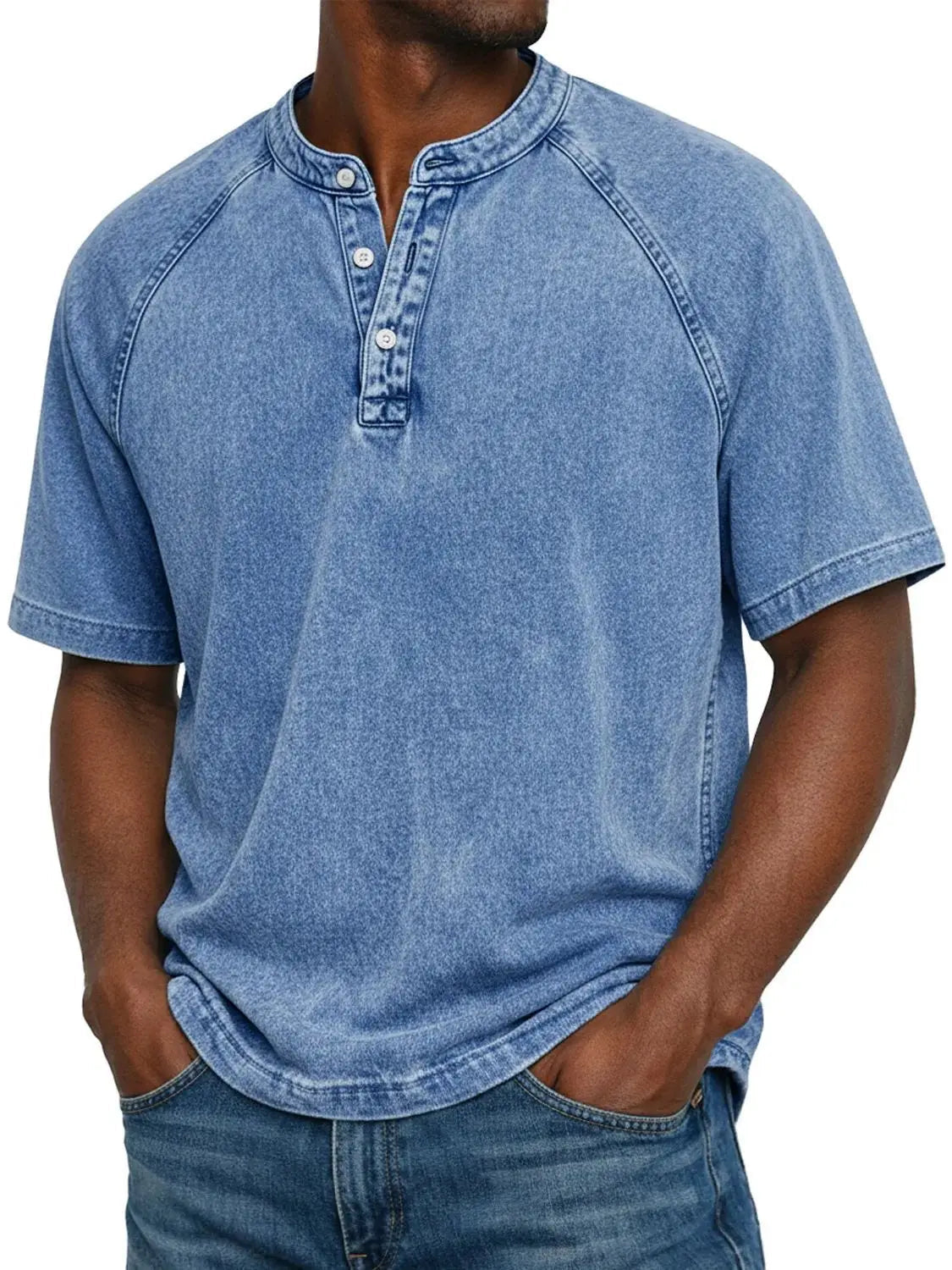 Luca – Men's Casual Button-Up Shirt with Short Sleeves, Comfortable