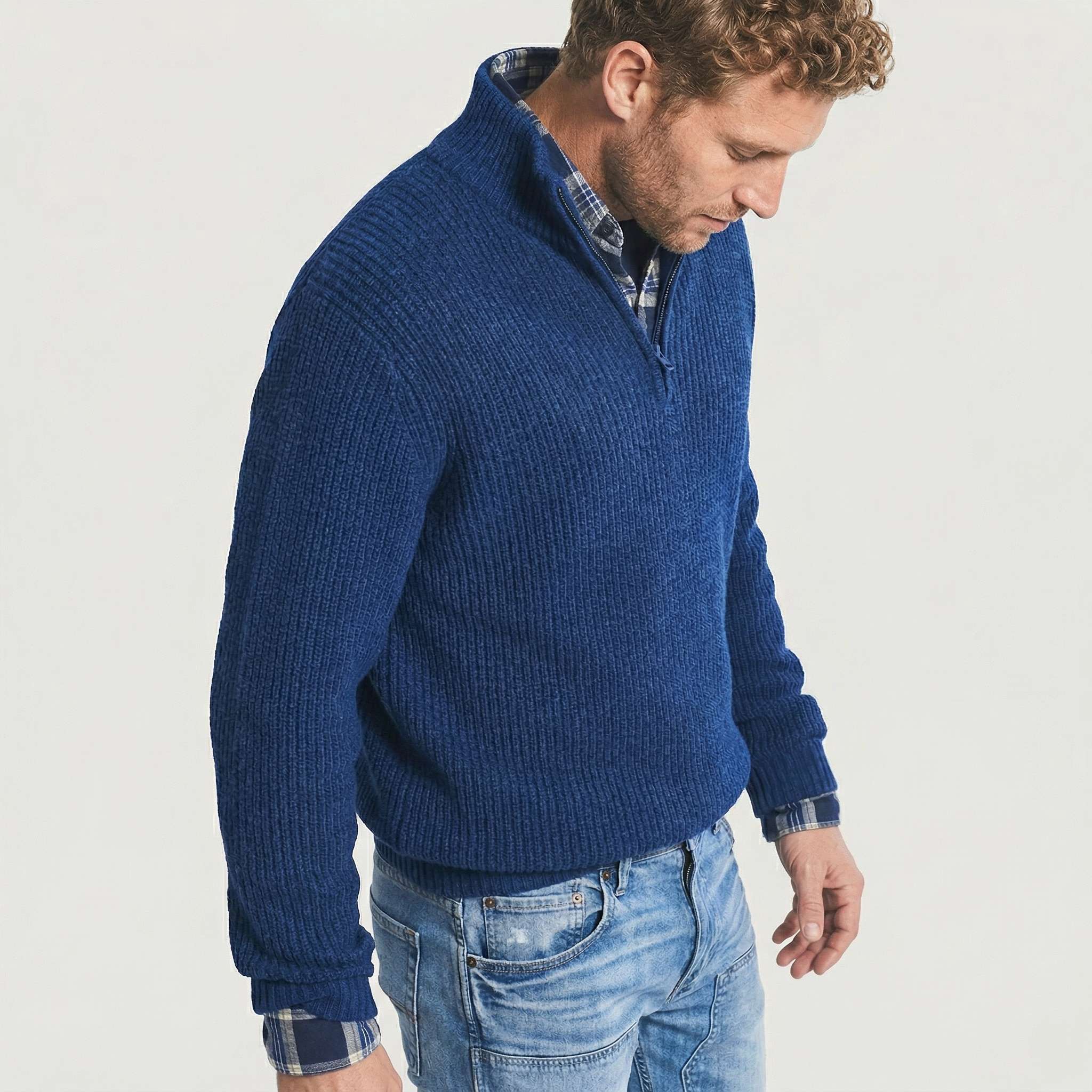 Męski sweter z kaszmiru premium